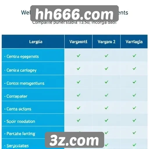 comparação de serviços entre hh666.com e concorrentes